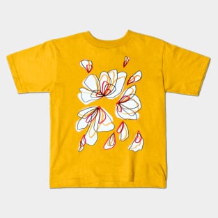 Flower Petals Lineart Kids T-Shirt